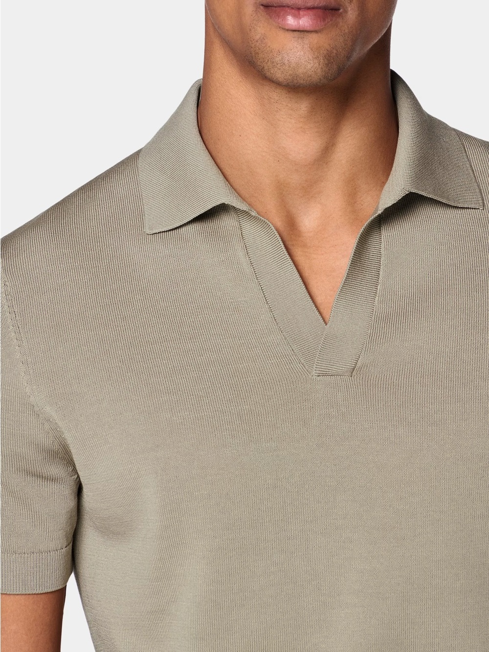 Suitsupply Men's Polo Knit Shirt in Grey